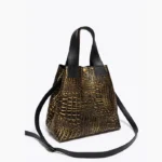 Cartera Justina - Negro Detalle Dorado