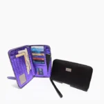 Maxibilletera - Negro brilloso rugoso