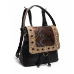 Mochila cartera Vera - Negro/Animal Print
