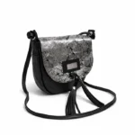 Bandolera Keyla - Negro Tapa Plata