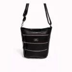 Bandolera Lucy - Negro Reptil/Cebra/Crocco