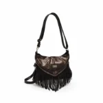 Bandolera Mika - Negro con Peltre