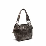 Bolso Cartera Corina - Peltre con Textura Crocco