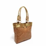 Bolso Cartera Renata - Marrón Con Dorado