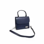 Cartera Bandolera Lola - Azul Petroleo Metalizado