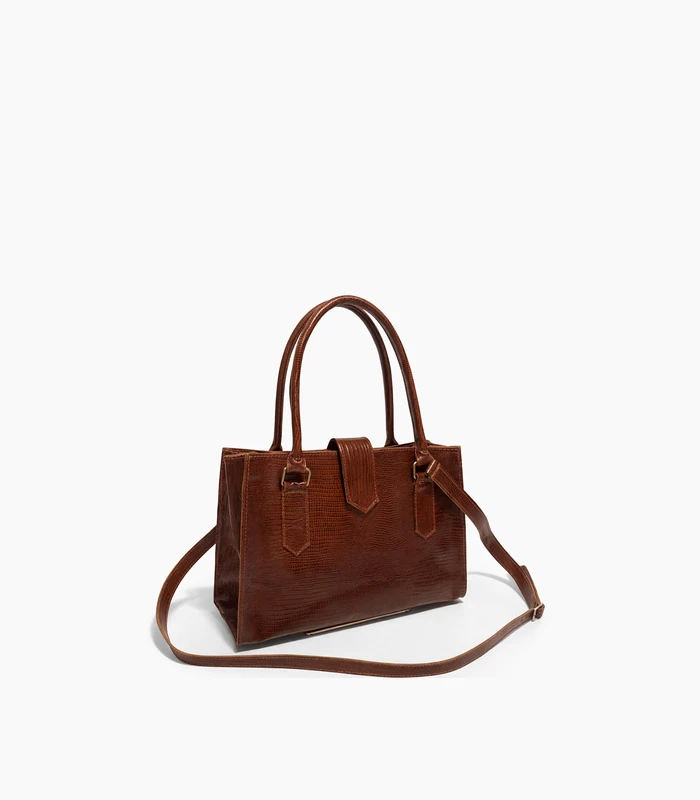 cartera-isabella-d-marron-reptil Cartera Isabella (D) - Marron Reptil - Image 1