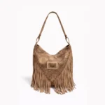 Cartera Mariana - Beige Con Grabado Reptil