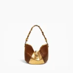 Cartera Martina (D) - Marron Franja Dorada