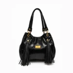 Cartera Sabrina - Negro Textura Reptil Brilloso