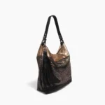 Cartera Santa Barbara - Dorado/Plata animal print/Negro