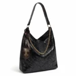 Cartera Santa Barbara - Negro Tramado en Rombos
