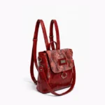 Mochila Bandolera - Rojo Tapa Reptil
