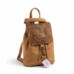 Mochila Cartera Ambar - Marron Tapa Reptil