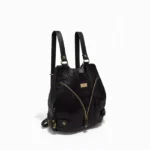 Mochila Cartera Ivonne - Negro/Tapa con Brillo