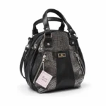 Mochila Cartera Jacinta - Negro Con Plata