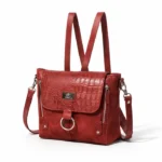 Mochila Cartera Jazmin - Rojo Tapa Crocco