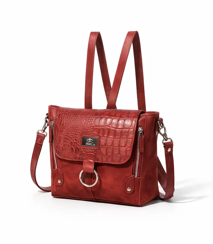 mochila-cartera-jazmin-rojo-tapa-crocco Mochila Cartera Jazmin - Rojo Tapa Crocco - Image 1