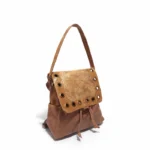 Mochila Cartera Vera - Rosé/Tapa Dorada con Flores
