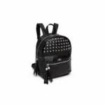 Mochila Gina - Negro Bolsillo Textura Crocco