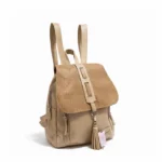 Mochila Natalia - Beige / Tapa Textura Reptil