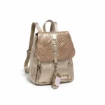 Mochila Natalia - Dorado/Tapa detalles Cebra