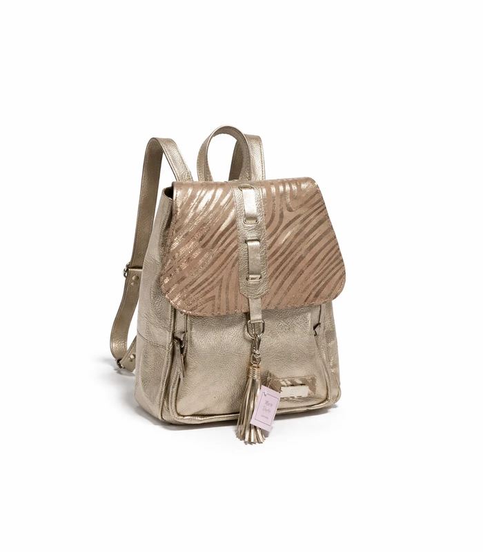 mochila-natalia-dorado-tapa-detalles-cebra Mochila Natalia - Dorado/Tapa detalles Cebra - Image 1