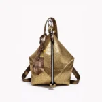 Mochila Santa Clarita - Dorado Textura Crocco