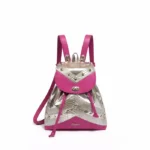 Mochila Santa Fe - Fucsia y plateado