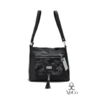 Bandolera Dolores - Negro Detalles Peltre