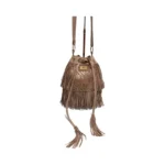 Bandolera Luciana - Vison Flecos Dorado Cebra