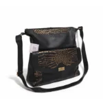 Bandolera/Morral Olguita - Negro Detalles Dorado