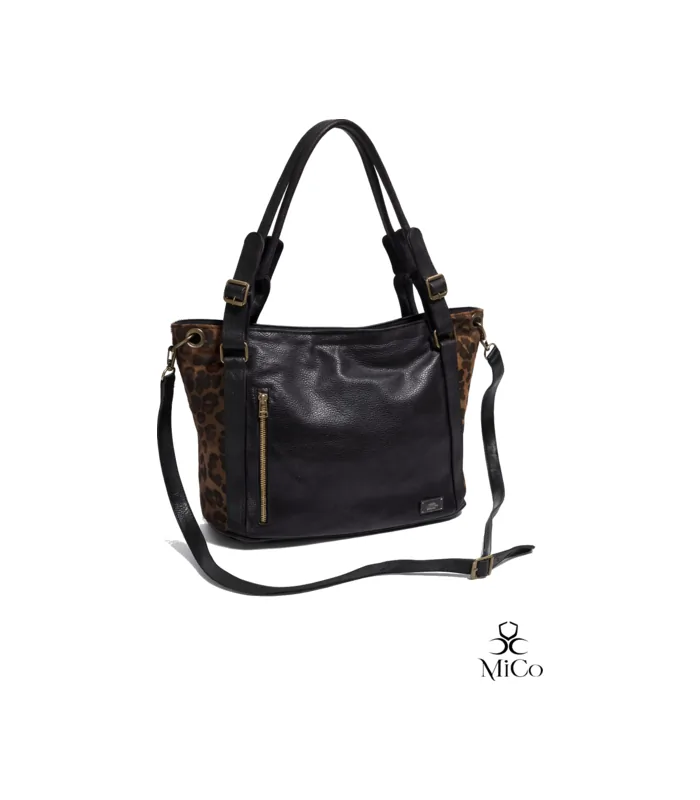 bolso-cartera-emilia-negro-con-animal-print Bolso Cartera Emilia - Negro con Animal Print - Image 1