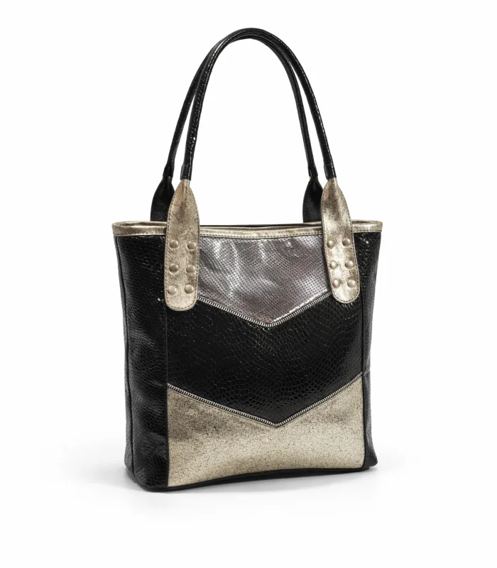 bolso-cartera-karina-negro-detalles-plata Bolso Cartera Karina - Negro Detalles Plata - Image 1