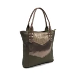 Bolso cartera Karina - Verde con detalle animal print