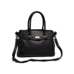 Bolso Cartera Lady - Negro Detalles Peltre
