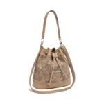 Bolso Cartera Romina - Piel combinado con marrones claros tipo camuflado