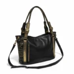 Cartera Emilia (D) - Negra Detalles Dorado