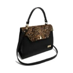 Cartera Fanny - Negro / Tapa Animal Print