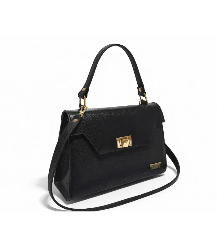 cartera-fanny-negro-tapa-crocco Cartera Fanny - Negro Tapa Crocco - Image 1