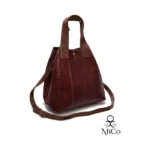 Cartera Justina - Marron Crocco