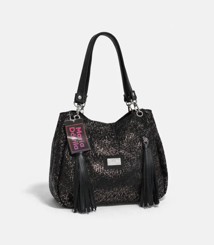 cartera-sabrina-negro-detalles-peltre Cartera Sabrina - Negro Detalles Peltre - Image 1