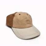Gorra de cuero - marrón y camel con beige
