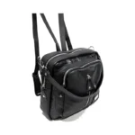 Mochila Cartera Brianna - Negro Detalles Croco