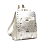 Mochila Cartera Cristal - Tiza con Plata