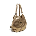Mochila Cartera Ivonne - Dorado Tapa Textura
