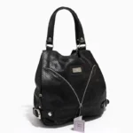 Mochila Cartera Ivonne - Negro Brilloso Reptil