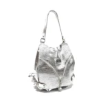 Mochila Cartera Ivonne - Plata/ Tapa Reptil