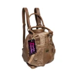 Mochila Cartera Jacinta - Marron Detalles Dorado