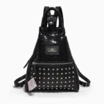Mochila Emma - Negro Textura Crocco y Reptil