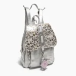 Mochila Natalia - Plata/Tapa Blanca con lunares Plata